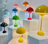 Blumentopf-Tischlampe